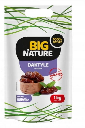 Daktyle suszone zamiennik słodyczy Big Nature, 1 kg - sanvital.pl