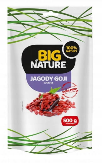 Jagody Goji suszone owoce superfood Big Nature, 500g- sanvital.pl