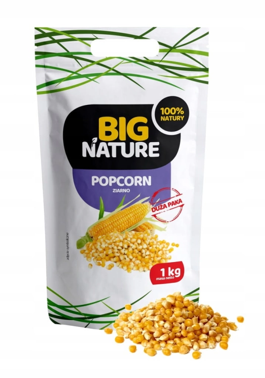 Popcorn kukurydza bez soli Big Nature, 1kg - sanvital.pl