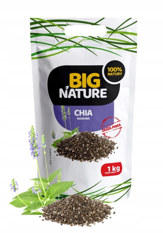 Chia szałwia hiszpańska Big Nature, 1kg - sanvital.pl