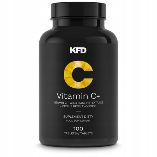 KFD Witamina C+ Ekstrakt z Dzikiej Róży + Bioflawonoidy, 100 tabletek - sanvital.pl