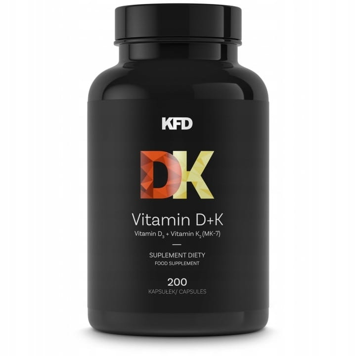 KFD Witamina D3 + K2, (MK-7 Z NATTO), 200 kapsułek - sanvital.pl
