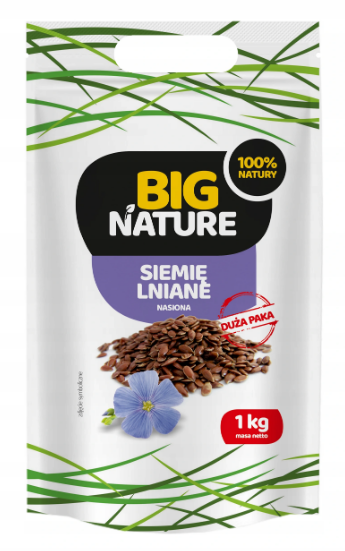 Siemię lniane nasiona len Big Nature, 1kg - sanvital.pl