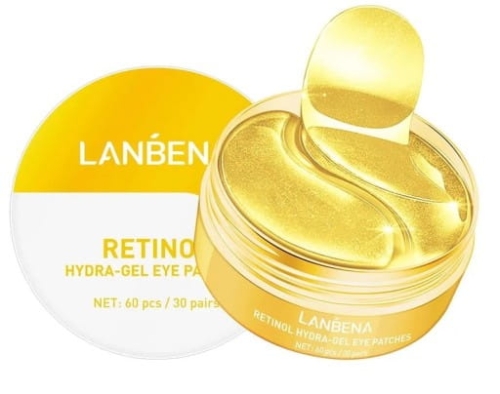 Lanbena Hydrożelowe płatki pod oczy Hydra-gel eye patches retinol żółte, 60 sztuk - sanvital.pl