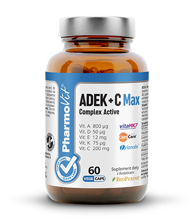 Witaminy ADEK + C Max Pharmovit, 60 kapsułek - sanvital.pl