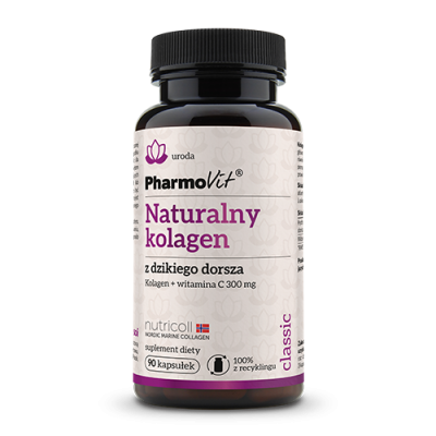 Naturalny kolagen z dzikiego dorsza Pharmovit, 90 kapsułek - sanvital.pl