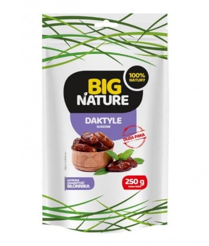 Daktyle suszone zamiennik słodyczy Big Nature, 250g  - sanvital.pl