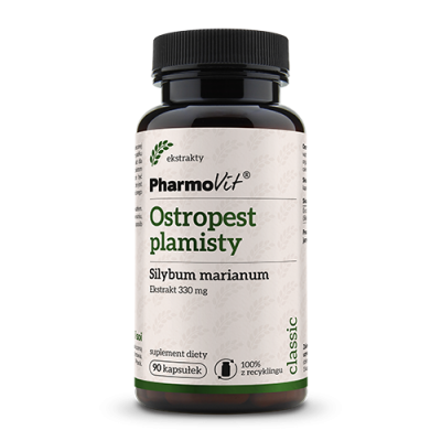 Ostropest plamisty silybum marianum 330mg Pharmovit, 90 kapsułek - sanvital.pl
