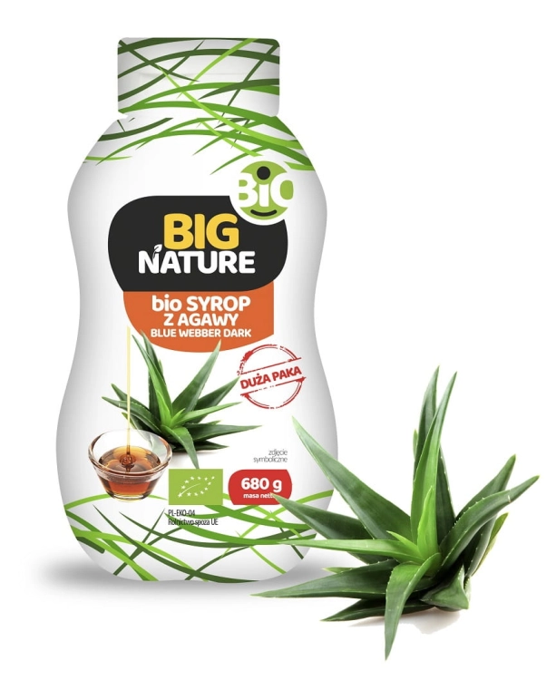 Syrop z agawy Blue Webber Dark BIO Big Nature, 680g - sanvital.pl