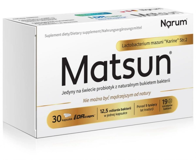 Narum Lab Matsun Lactobacterium mazuni "Karine" Str.2 zdrowa flora bakteryjna, 30 kapsułek  - sanvital.pl