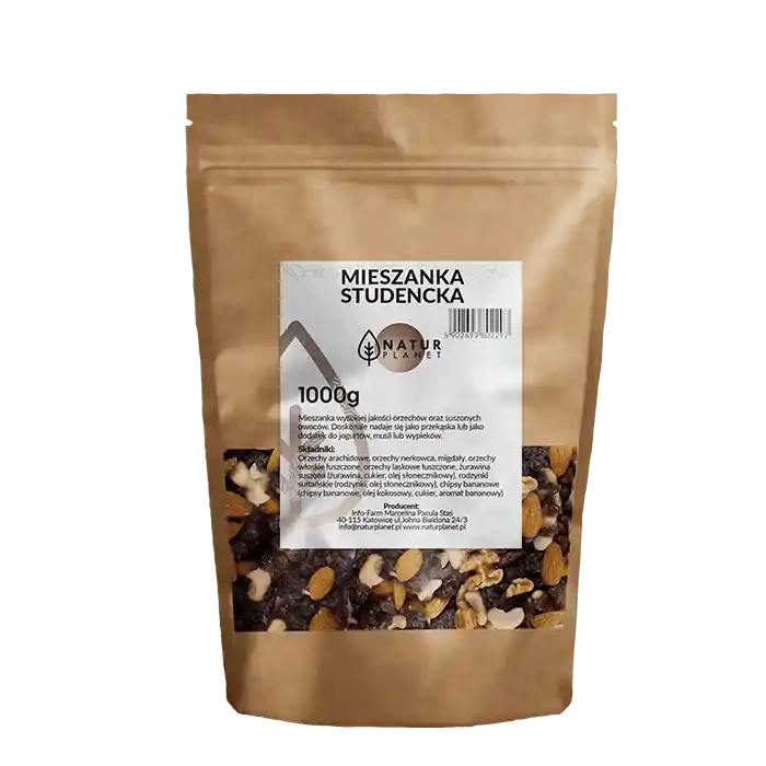 Mieszanka studencka zdrowa przekąska, 1kg - sanvital.pl