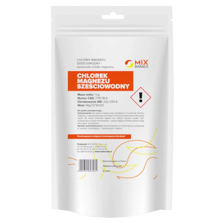 Big Nature Chlorek magnezu sześciowodny kąpielowy, 1 kg - Sanvital.pl