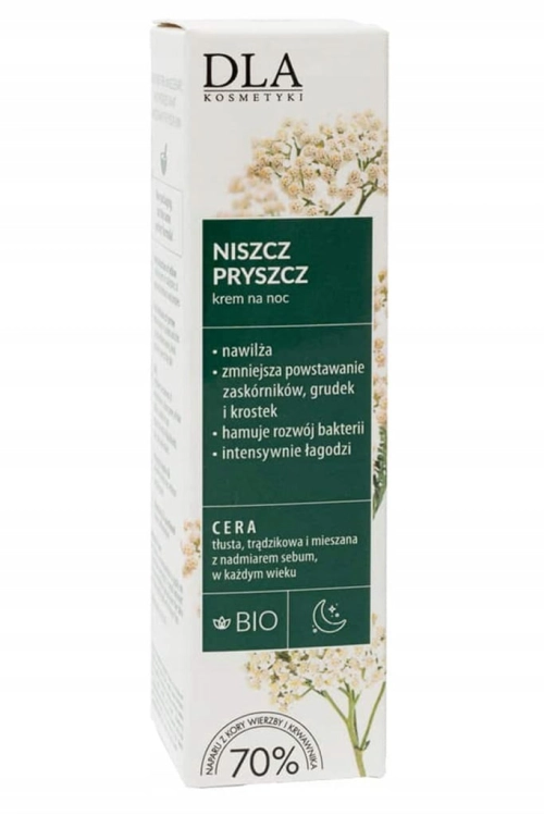 DLA Naturalny Krem do twarzy na noc Niszcz Pryszcz, 30g - sanvital.pl
