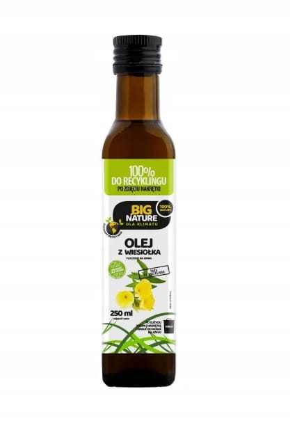 Big Nature Olej z wiesiołka tłoczony na zimno, 250 ml - sanvital.pl
