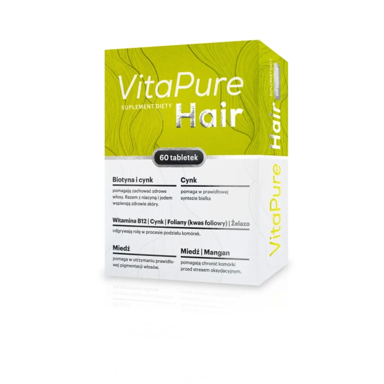 VitPure Hair 60 tabl Biotyna, Cynk
