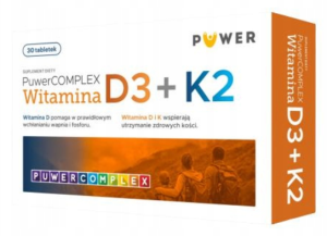 Puwer Complex Witamina D3+K2, 30 tabletek