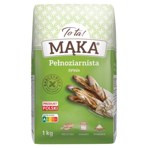 ToTa! Mąka Żytnia Pełnoziarnista 1kg