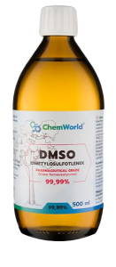 DMSO Dimetylosulfotlenek 99,99% – Czysty do Analizy ChemWorld, 500 ml