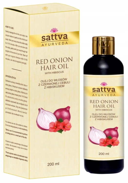 Sattva Olej Do Włosów z Czerwonej Cebuli z Hibiskusem 200ml