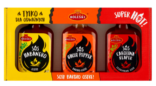Roleski Sos Super Hot 3x100ml zestaw