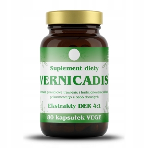 Vernicadis Ekstrak 4:1 80 kapsułek mięta pieprzowa kminek mniszek tymianek