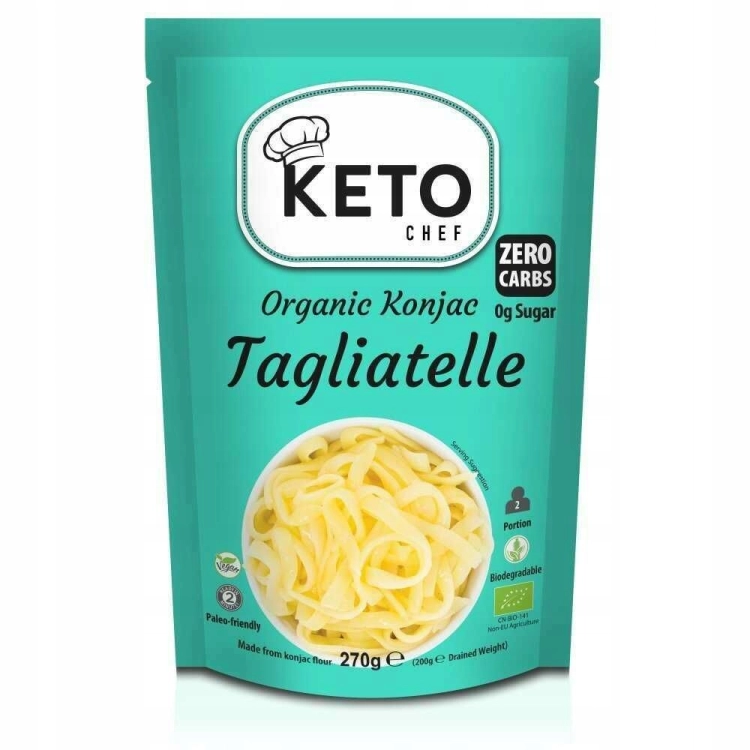 Keto Chef Konjac Makaron tagliatelle Bezglutenowy Bio 270g