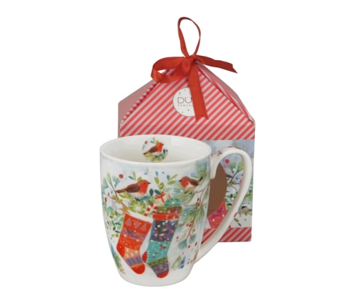 DUO Kubek classic w pudełku z kokardą CHRISTMAS SOCKS