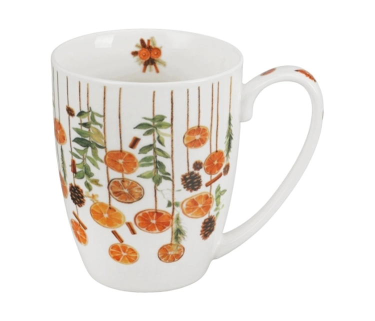 DUO Kubek classic w pudełku z kokardą WINTER FRUITS