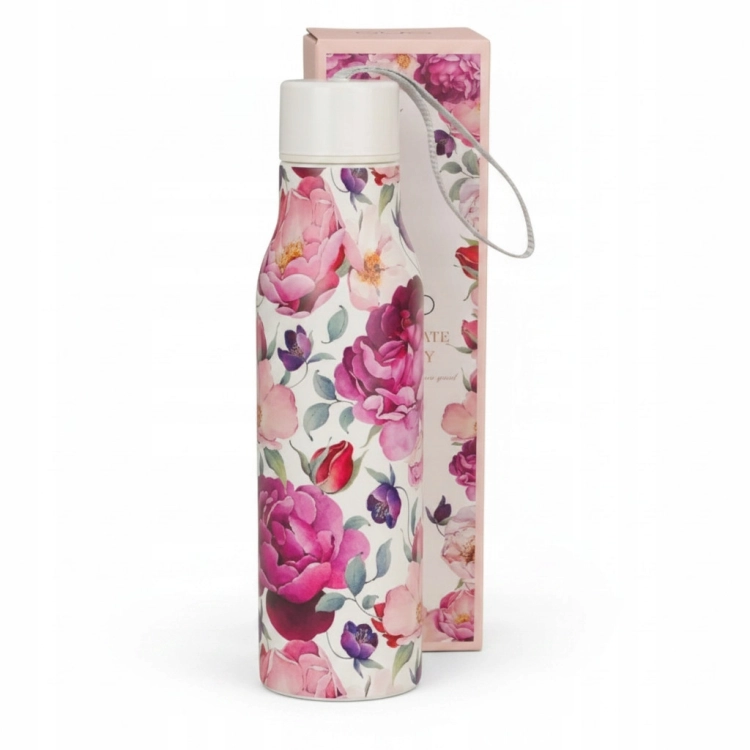 DUO Butelka termiczna SPRING ROSES WHITE