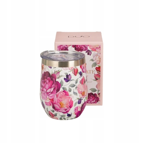 DUO Kubek termiczny SPRING ROSES WHITE