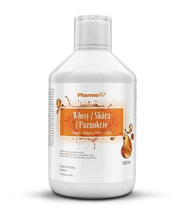 Włosy, skóra, paznokcie kolagen biotyna MSM Q10 Pharmovit, 500 ml- sanvital.pl